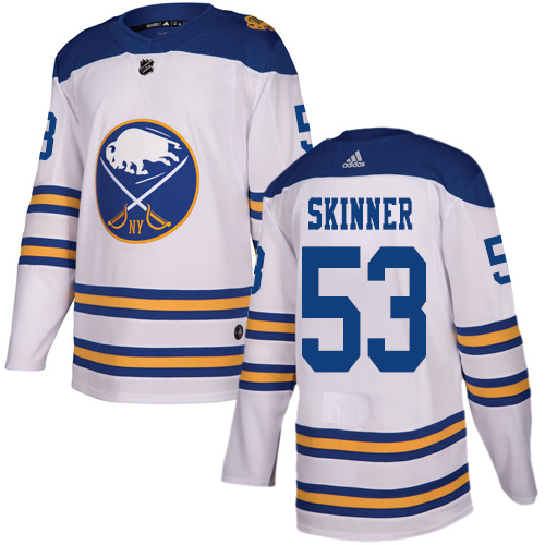 Men's Buffalo Sabres #53 Jeff Skinner White Stitched NHL Jersey